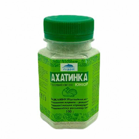 АХАТИНКА ЮНІОР білково-кальц. підгодівля з травами д/равликів 100гр
