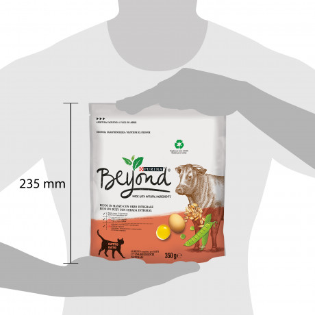 Purina BEYOND з вмістом яловичини і цільнозернового ячменю 350 г. Сухий повнораціонний корм для котів