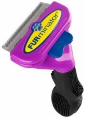 FURminator 468мм С КНОПКОЙ для котов длин. шерсть фиолет. Китай